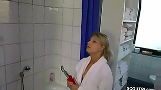 older mature mom seduces son in kitchen and daugher joins in
