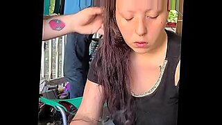 black girl getting her hair pulled during rough face fucking
