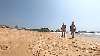 walking on nude beach